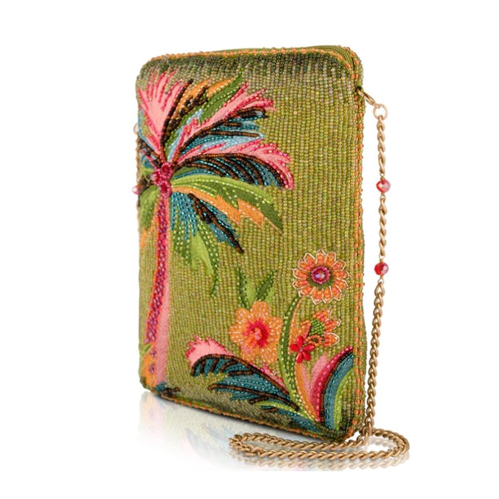 Mary Frances Endless Summer Mini Crossbody Handbag Palm Tree Bag Green Purse NEW - Picture 3 of 5